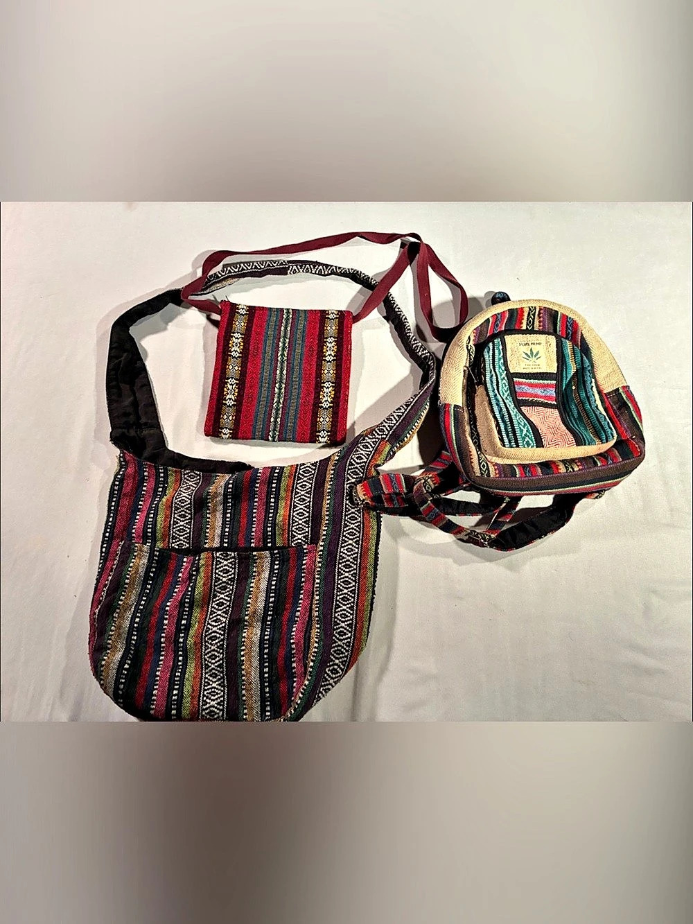 Multicolor Woven Bag Set Like New